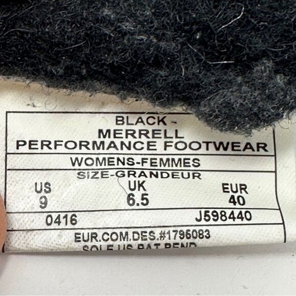 Merrell Women’s Encore Ice Black Suede Slip On Size 9 - Picture 9 of 10